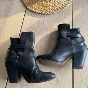 rag & bone Black Heeled Leather Boots